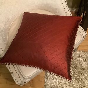 Down Filled Sequenced Satin Accent Pillow
